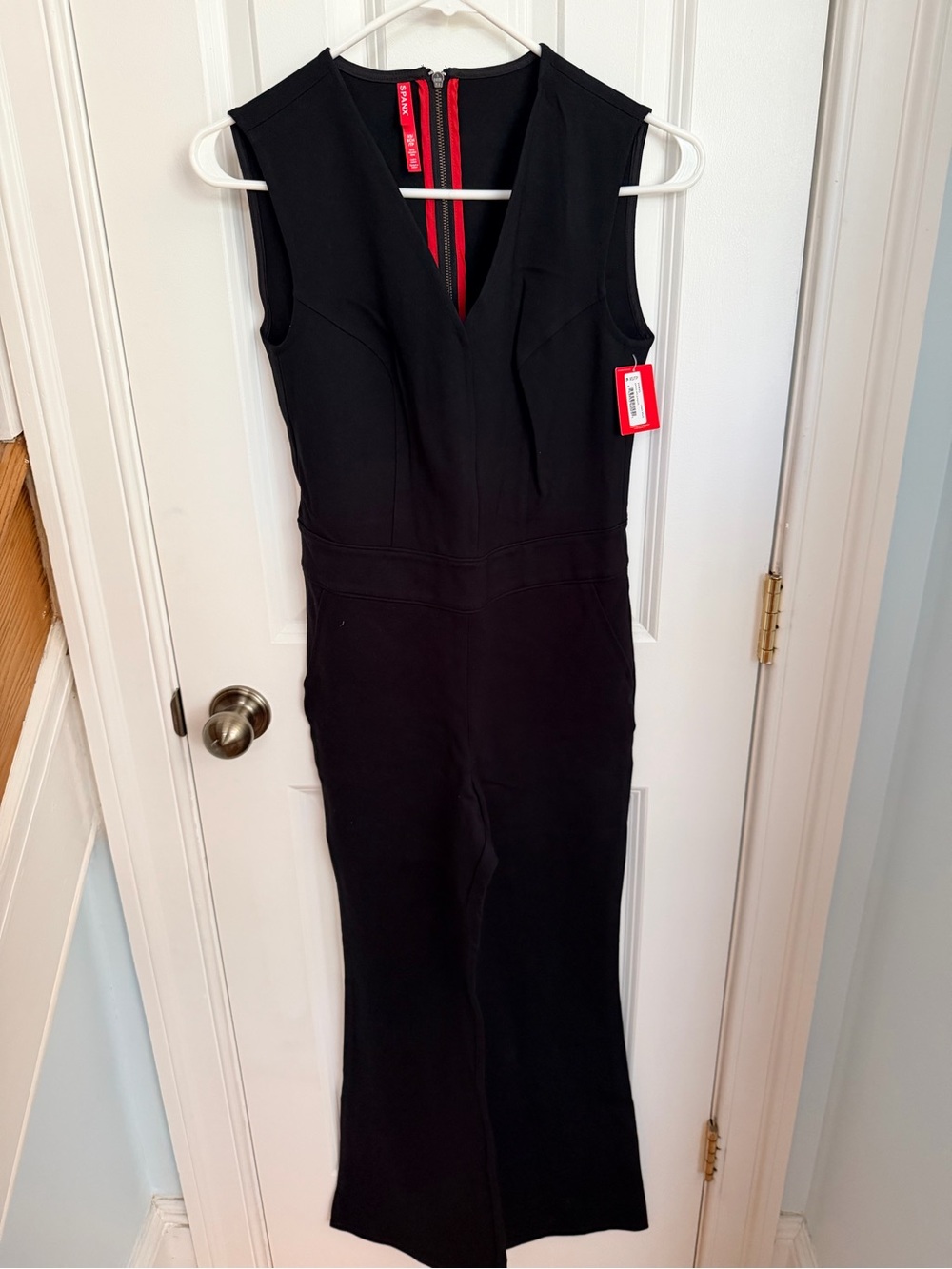 Spanx Black Sleeveless V-Neck Jumpsuit